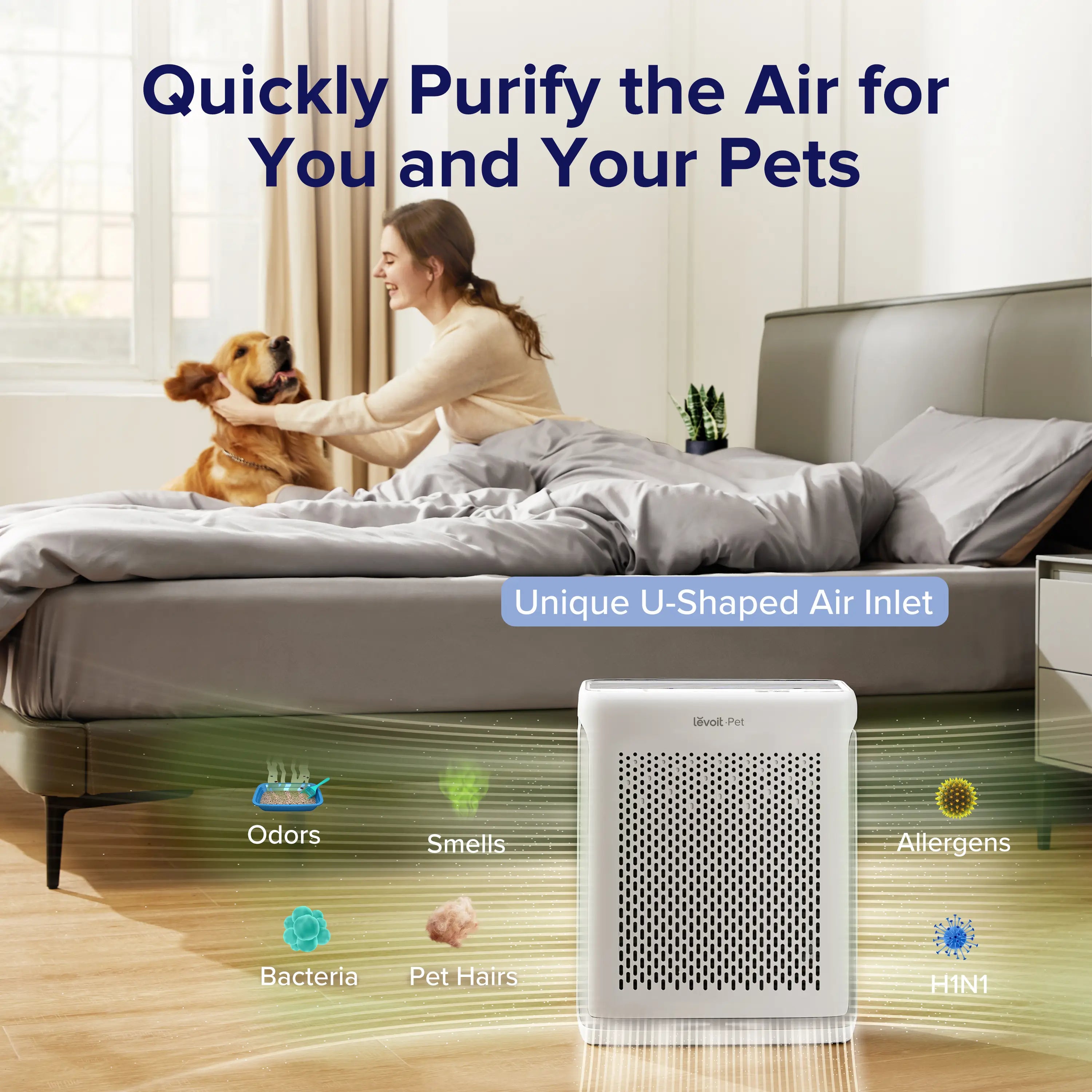 Levoit Vital 100S Pet Care Smart HEPA Air Purifier